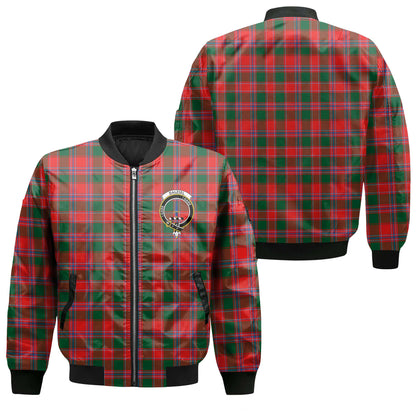 Clan Dalziel Tartan Men Bomber Jacket Crest And Plaid Basic Style