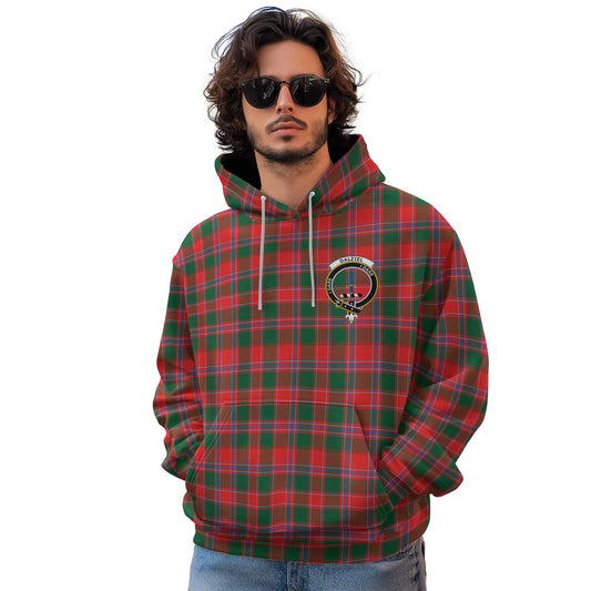 Clan Dalziel Tartan Men Hoodie Crest And Plaid Basic Style