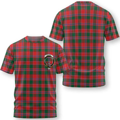 Clan Dalziel Tartan Men T Shirt Crest And Plaid Basic Style