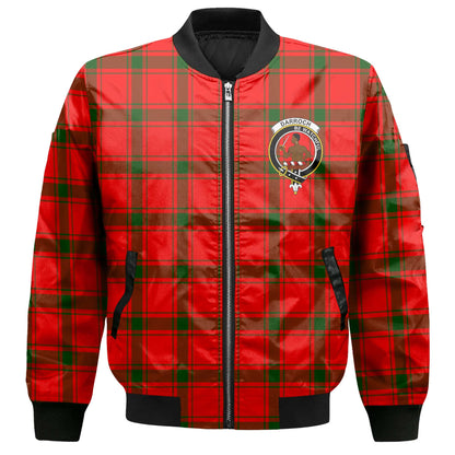 Clan Darroch Tartan Men Bomber Jacket Crest And Plaid Basic Style