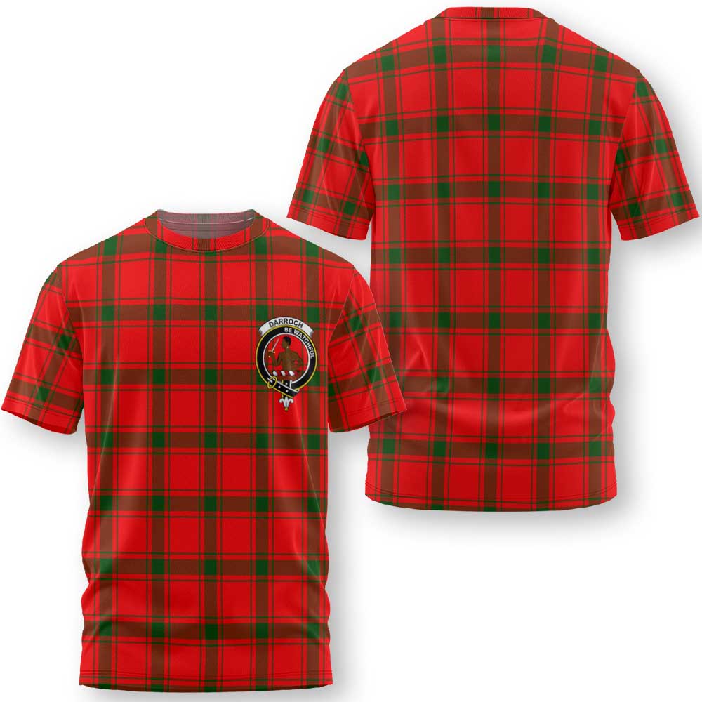 Clan Darroch Tartan Men T Shirt Crest And Plaid Basic Style