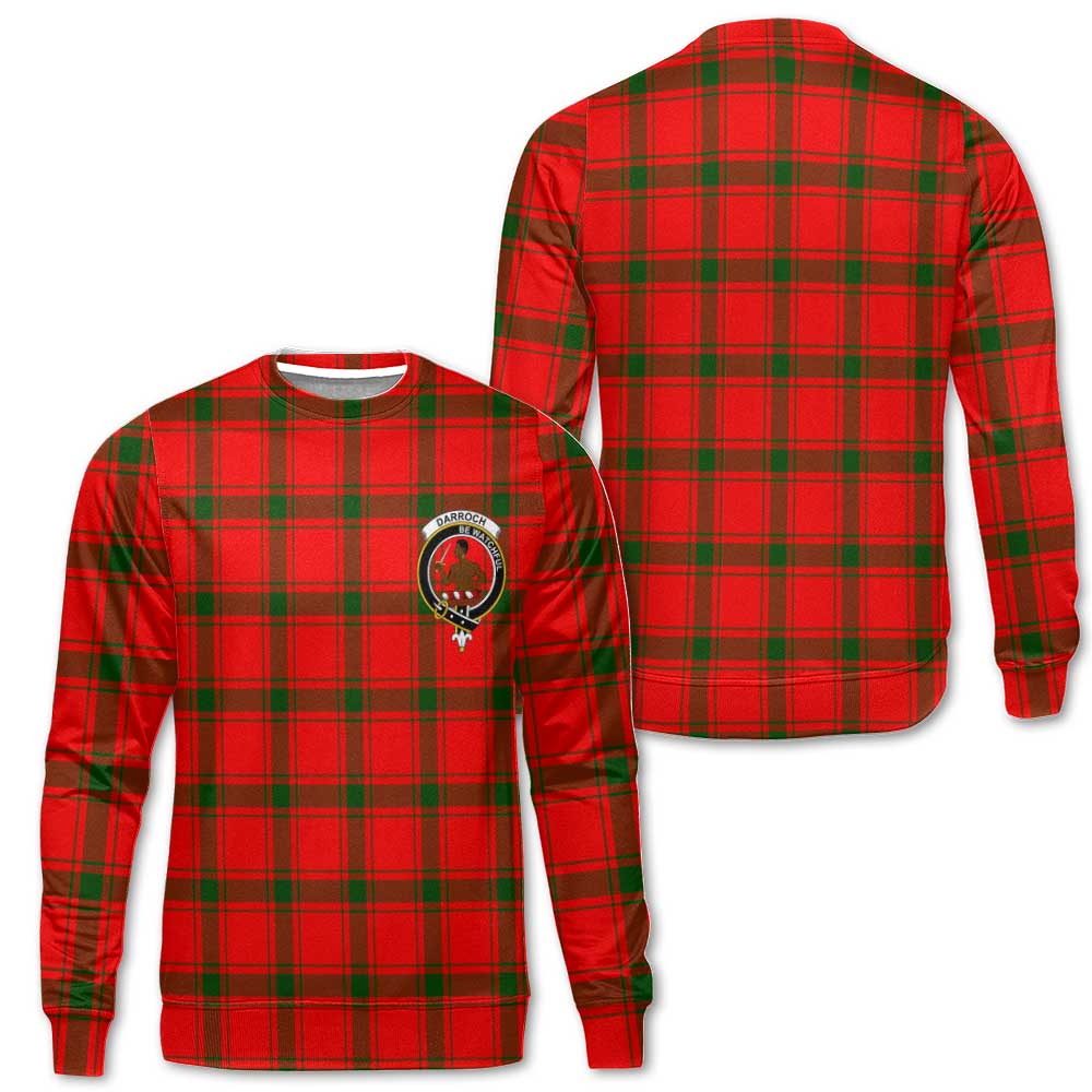 Clan Darroch Tartan Women Sweatshirt Crest And Plaid Basic Style