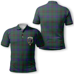 Clan Davidson Tartan Golf Men Polo Shirt Crest And Plaid Basic Style