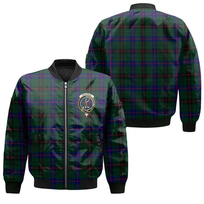 Clan Davidson Tartan Men Bomber Jacket Crest And Plaid Basic Style