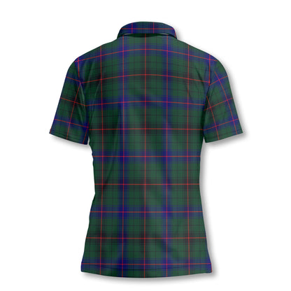 Clan Davidson Tartan Women Polo Shirt Crest And Plaid Basic Style