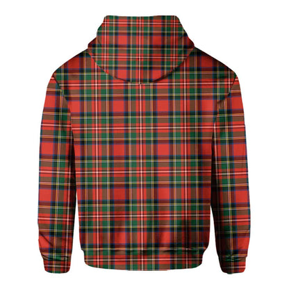 Clan Dennistoun Tartan Men Hoodie Crest And Plaid Basic Style