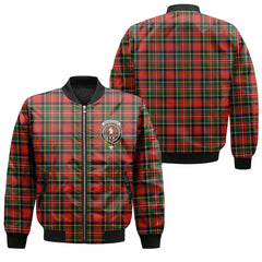 Clan Dennistoun Tartan Women Bomber Jacket Crest And Plaid Basic Style