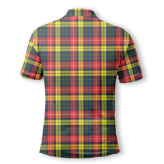 Clan Dewar Tartan Golf Men Polo Shirt Crest And Plaid Basic Style