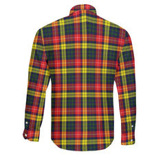 Clan Dewar Tartan Long Sleeve Button Shirt Crest And Plaid Basic Style