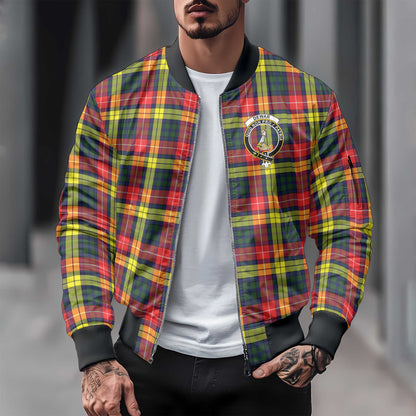 Clan Dewar Tartan Men Bomber Jacket Crest And Plaid Basic Style