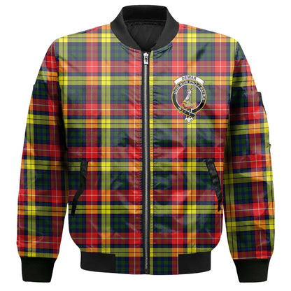 Clan Dewar Tartan Men Bomber Jacket Crest And Plaid Basic Style