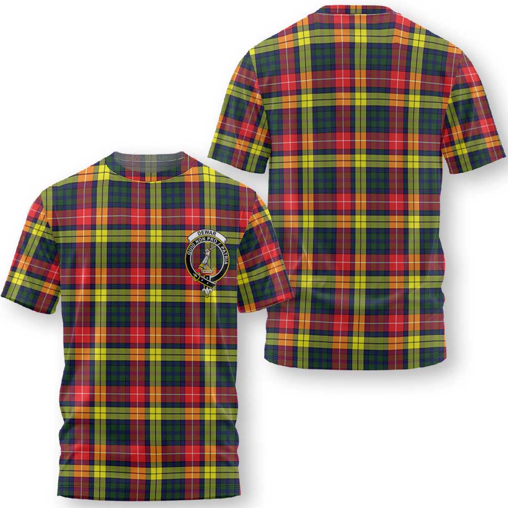 Clan Dewar Tartan Men T Shirt Crest And Plaid Basic Style