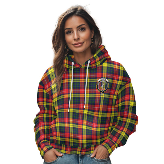 Clan Dewar Tartan Women Hoodie Crest And Plaid Basic Style