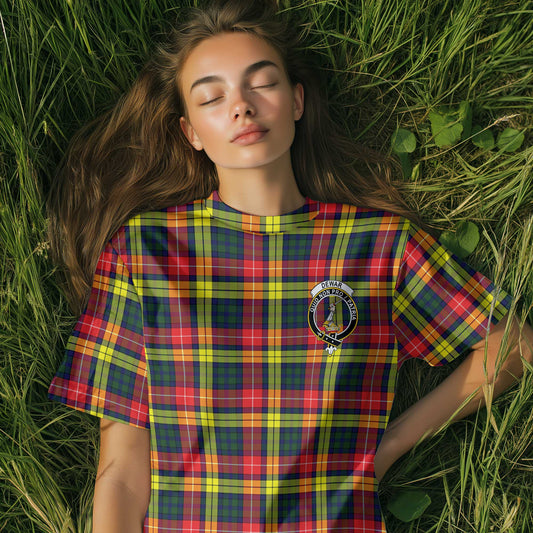 Clan Dewar Tartan Women T Shirt Crest And Plaid Basic Style