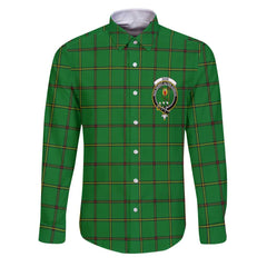Clan Don Tartan Long Sleeve Button Shirt Crest And Plaid Basic Style