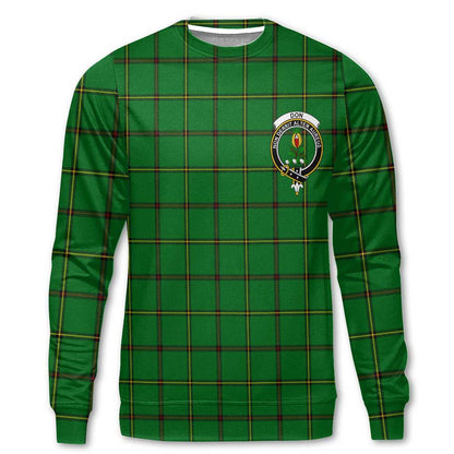 Clan Don Tartan Men Sweatshirt Crest And Plaid Basic Style