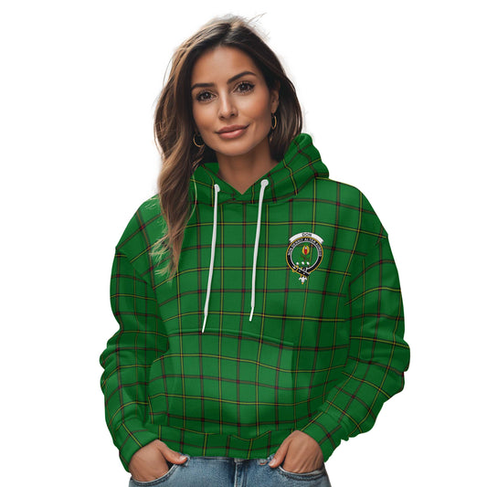 Clan Don Tartan Women Hoodie Crest And Plaid Basic Style