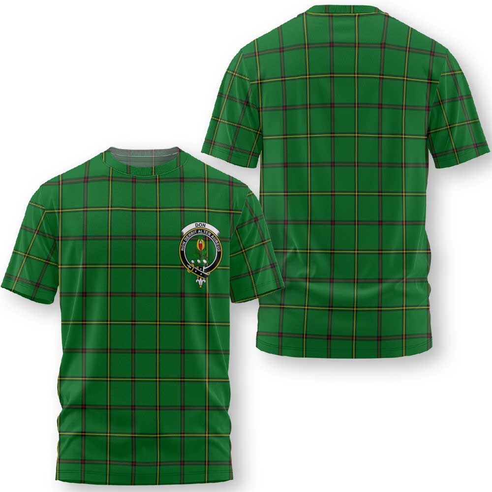 Clan Don Tartan Women T Shirt Crest And Plaid Basic Style