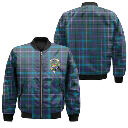 Clan Douglas Tartan Men Bomber Jacket Crest And Plaid Basic Style