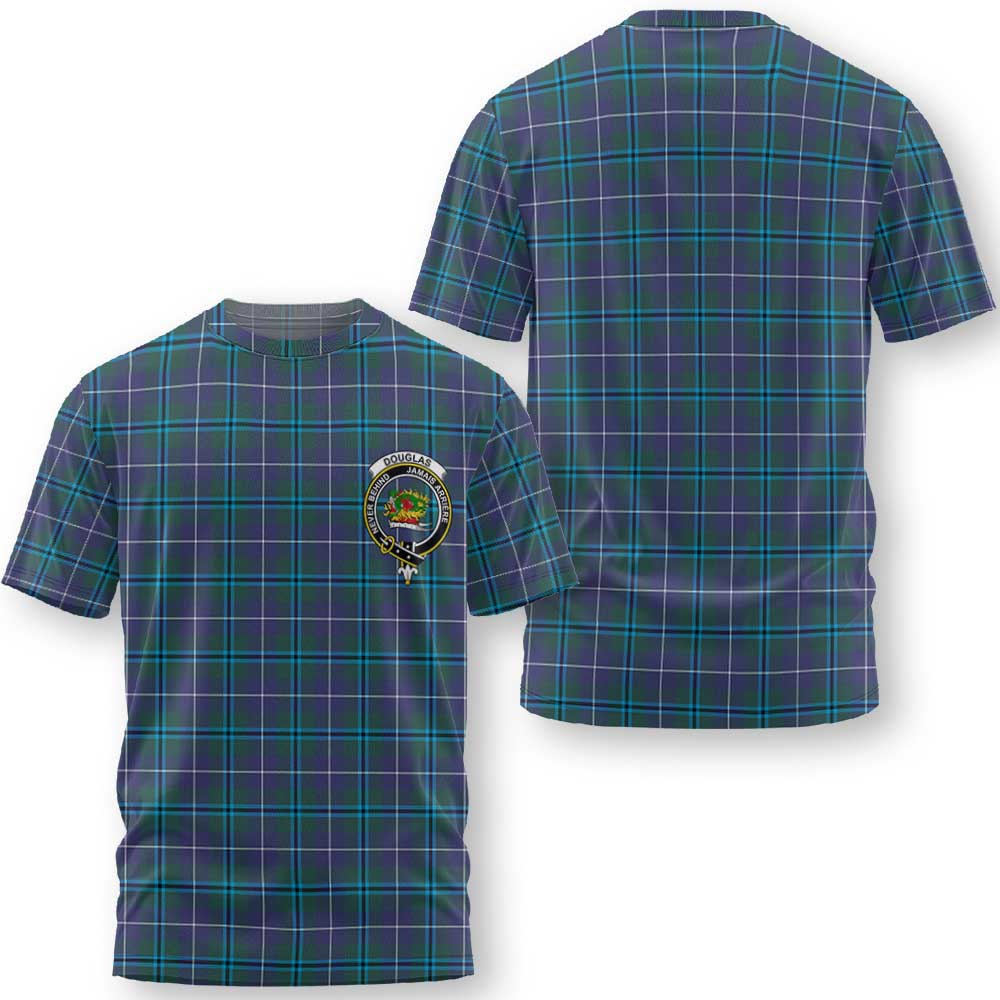 Clan Douglas Tartan Men T Shirt Crest And Plaid Basic Style