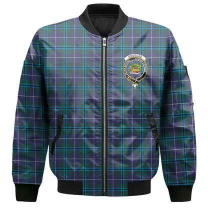 Clan Douglas Tartan Women Bomber Jacket Crest And Plaid Basic Style