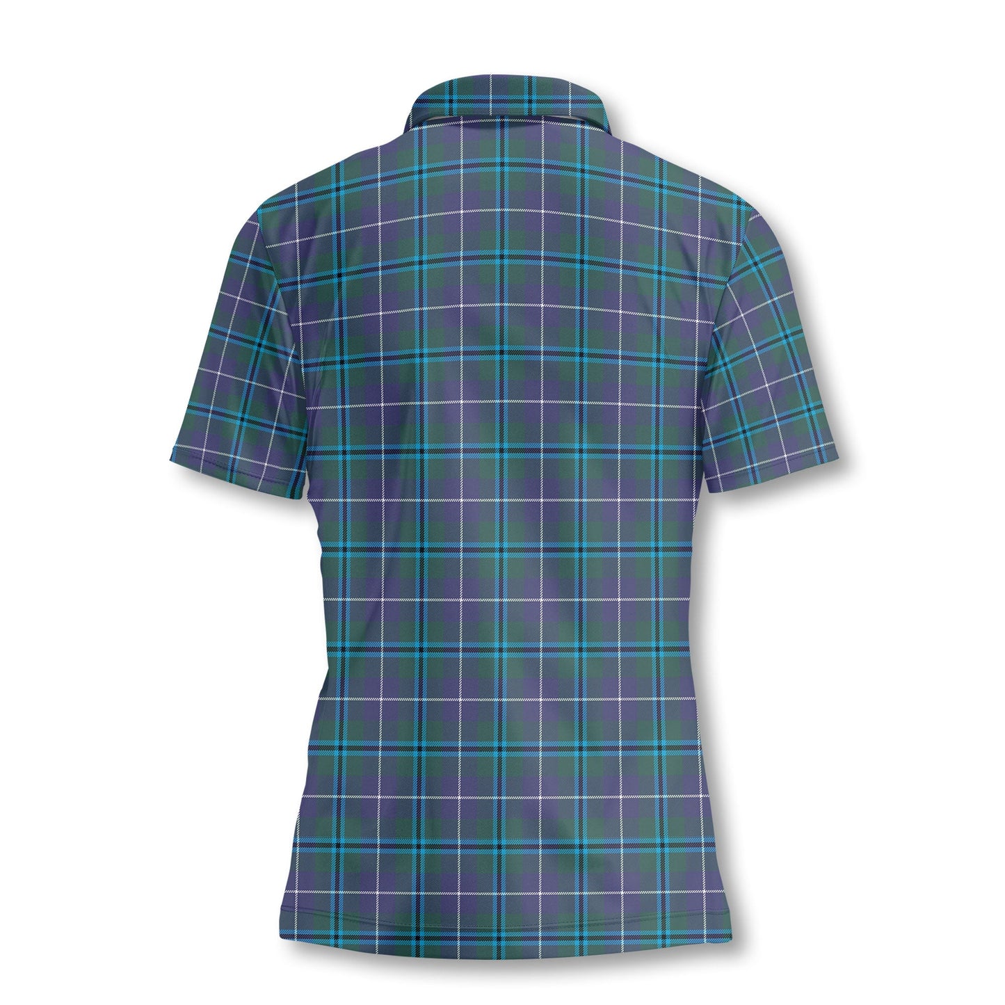 Clan Douglas Tartan Women Polo Shirt Crest And Plaid Basic Style