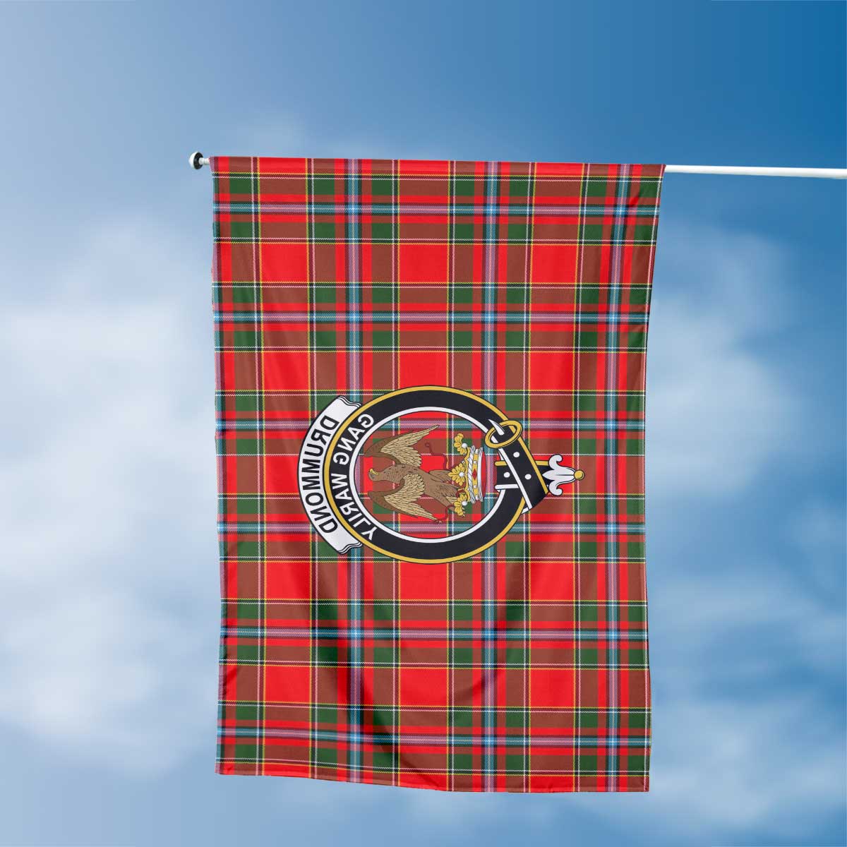 Clan Drummond Tartan Flag 1 Crest And Plaid Basic Style Tartan House Flag Crest And Plaid Basic Style