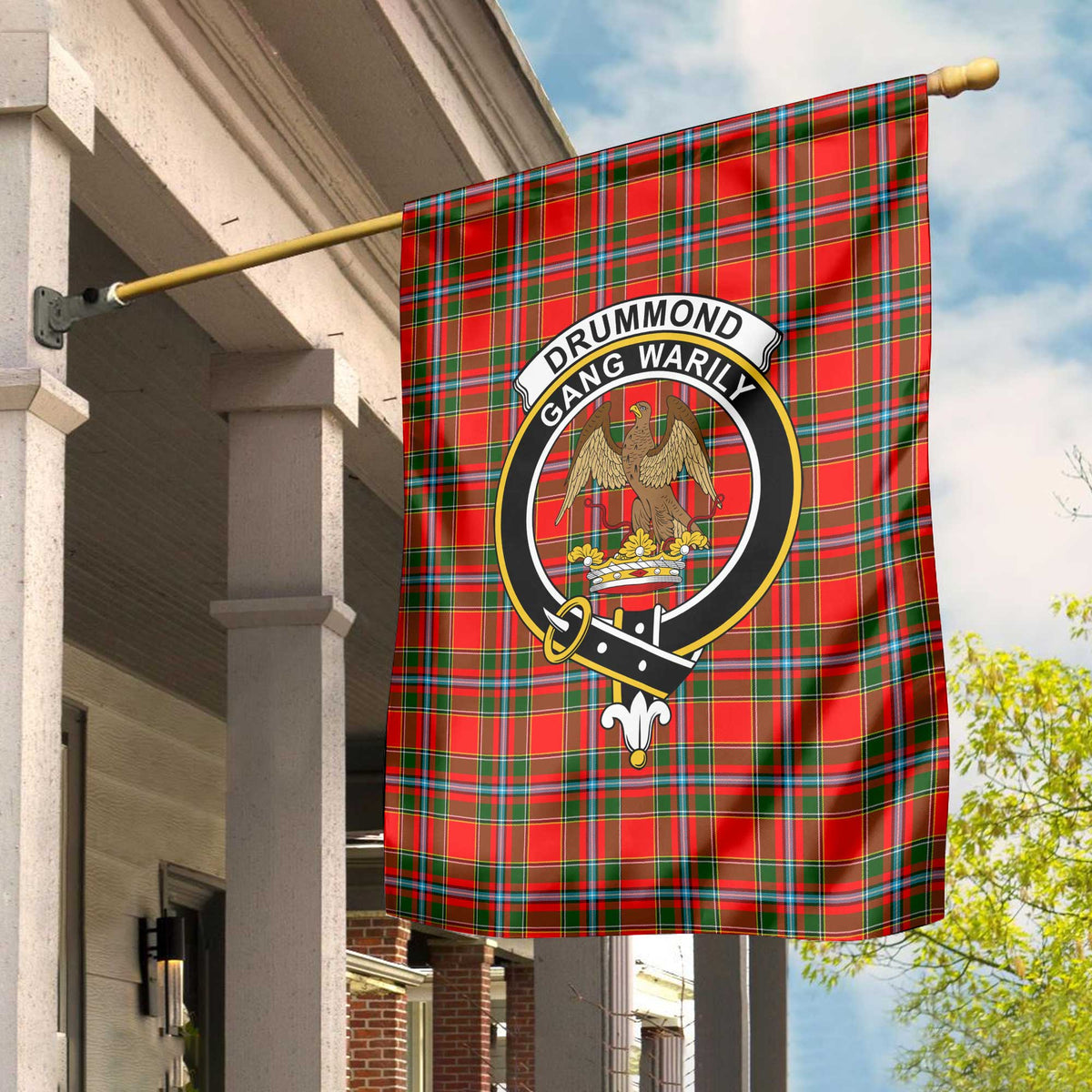 Clan Drummond Tartan Garden Flag Crest And Plaid Basic Style