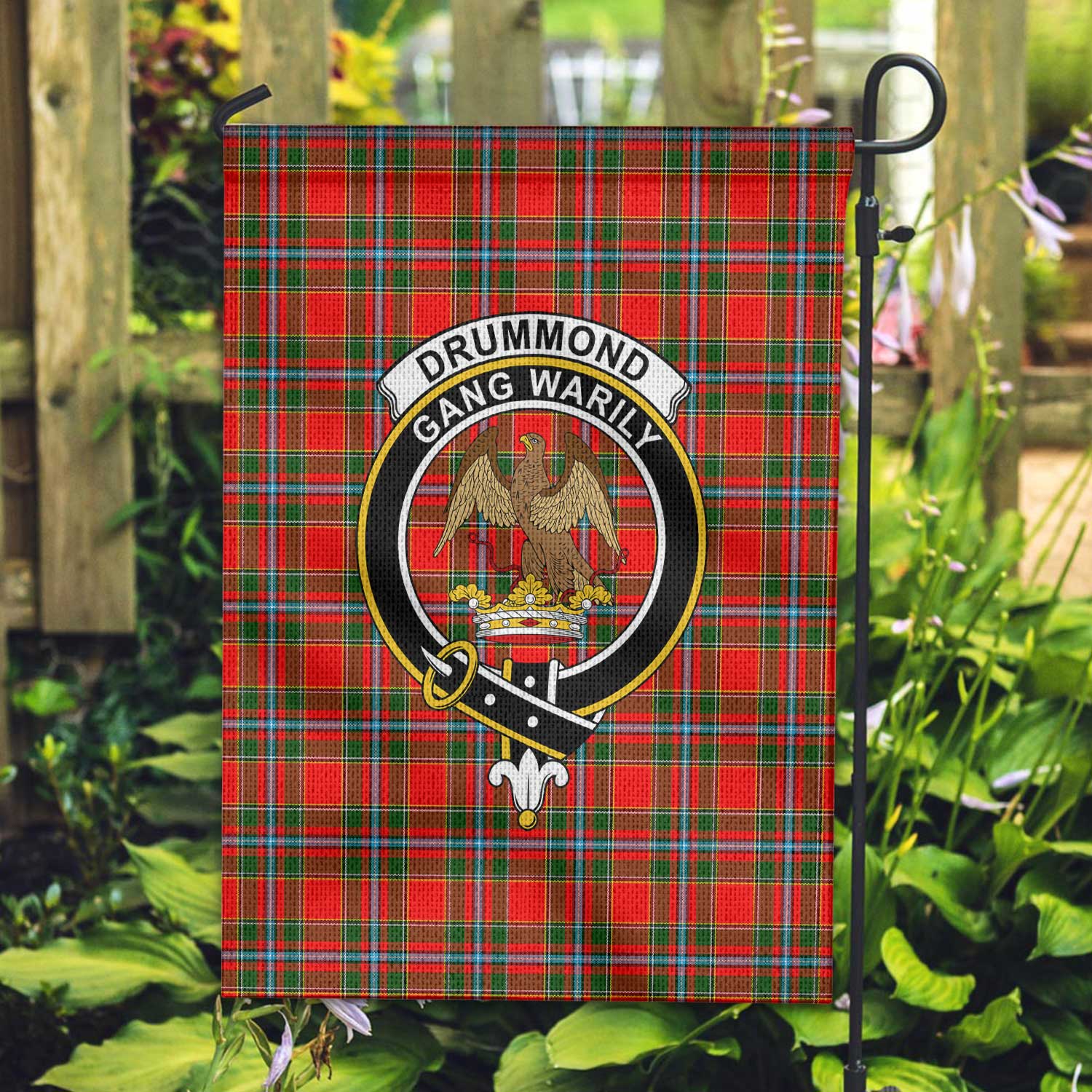 Clan Drummond Tartan Garden Flag Crest And Plaid Basic Style