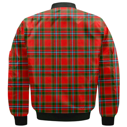 Clan Drummond Tartan Men Bomber Jacket Crest And Plaid Basic Style