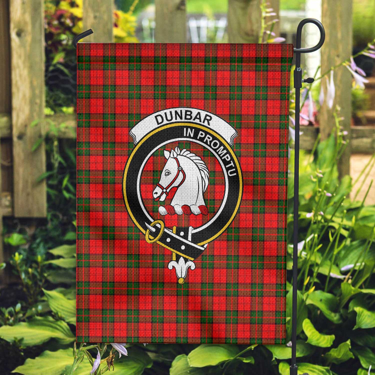 Clan Dunbar Tartan Garden Flag Crest And Plaid Basic Style