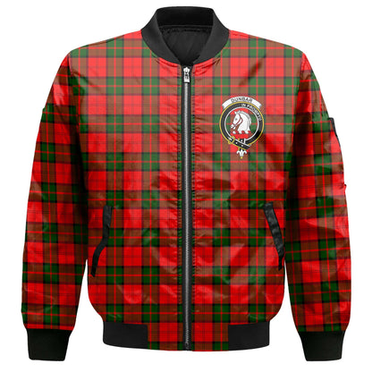 Clan Dunbar Tartan Men Bomber Jacket Crest And Plaid Basic Style