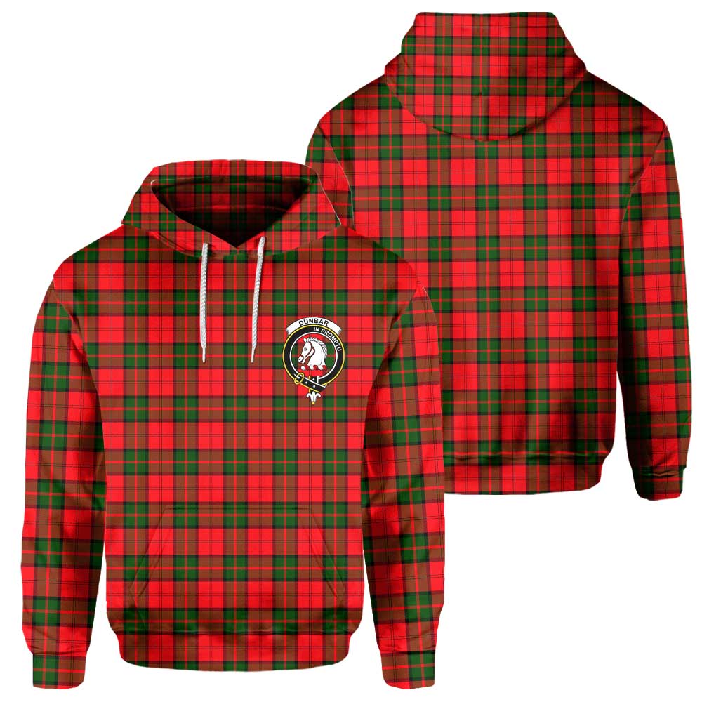 Clan Dunbar Tartan Men Hoodie Crest And Plaid Basic Style