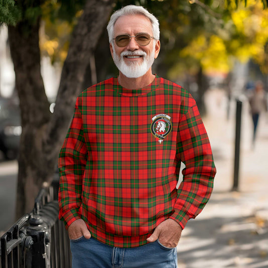 Clan Dunbar Tartan Men Sweatshirt Crest And Plaid Basic Style