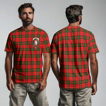 Clan Dunbar Tartan Men T Shirt Crest And Plaid Basic Style