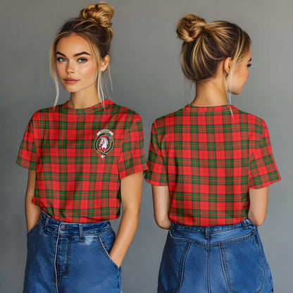 Clan Dunbar Tartan Women T Shirt Crest And Plaid Basic Style