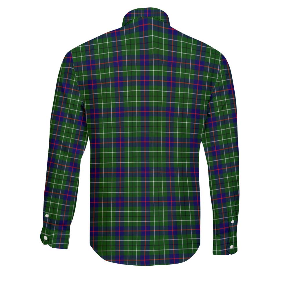 Clan Duncan Tartan Long Sleeve Button Shirt Crest And Plaid Basic Style