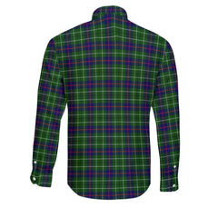 Clan Duncan Tartan Long Sleeve Button Shirt Crest And Plaid Basic Style