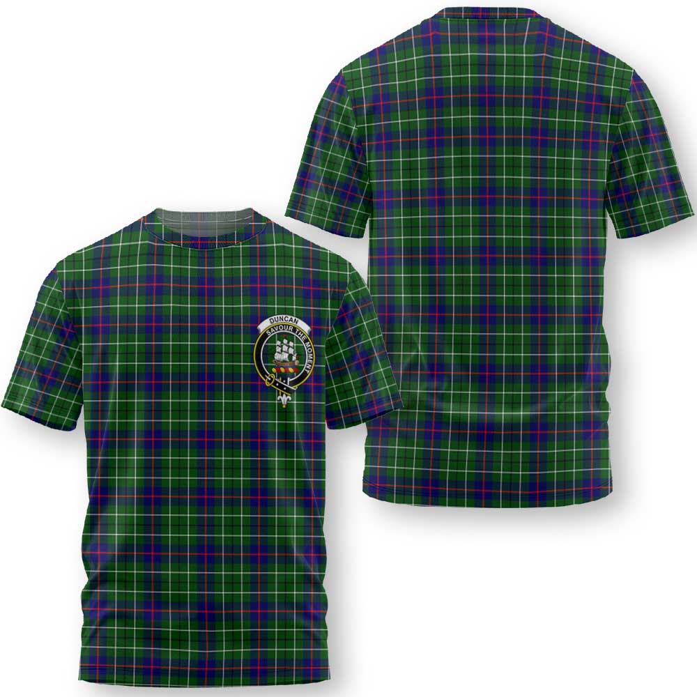 Clan Duncan Tartan Men T Shirt Crest And Plaid Basic Style