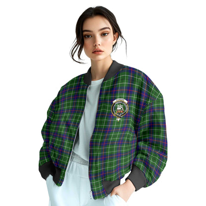 Clan Duncan Tartan Women Bomber Jacket Crest And Plaid Basic Style