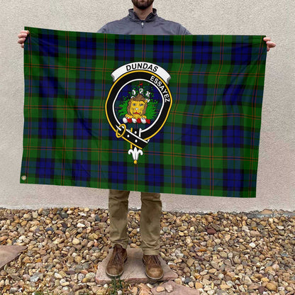 Clan Dundas Tartan Flag Crest And Plaid Basic Style