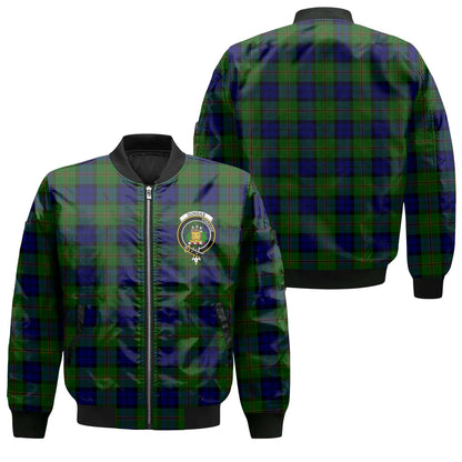 Clan Dundas Tartan Men Bomber Jacket Crest And Plaid Basic Style