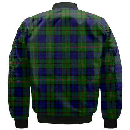 Clan Dundas Tartan Men Bomber Jacket Crest And Plaid Basic Style