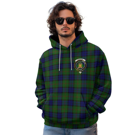 Clan Dundas Tartan Men Hoodie Crest And Plaid Basic Style