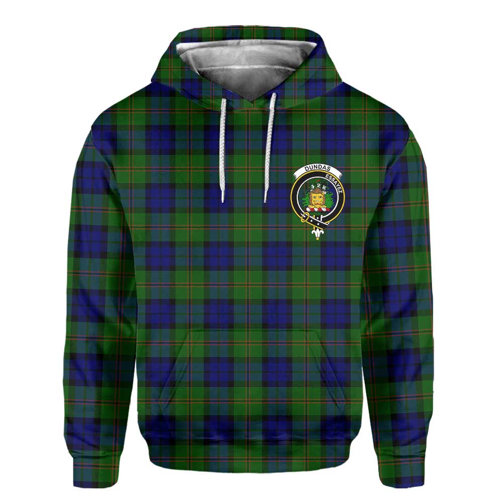 Clan Dundas Tartan Men Hoodie Crest And Plaid Basic Style