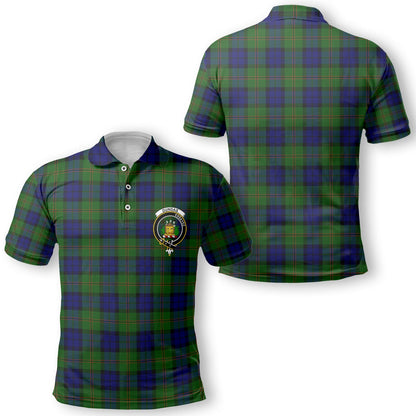 Clan Dundas Tartan Men Polo Shirt Crest And Plaid Basic Style