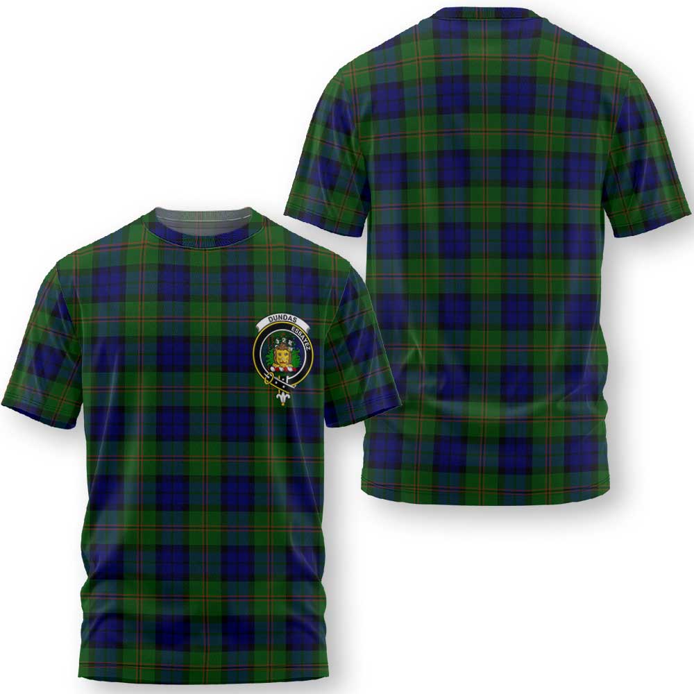 Clan Dundas Tartan Men T Shirt Crest And Plaid Basic Style