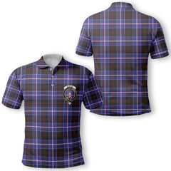 Clan Dunlop Tartan Men Polo Shirt Crest And Plaid Basic Style