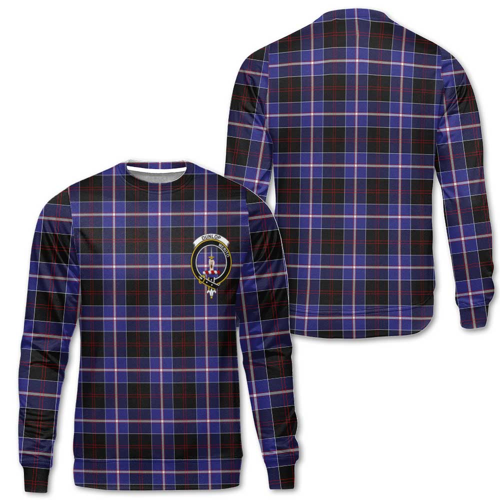 Clan Dunlop Tartan Men Sweatshirt Crest And Plaid Basic Style