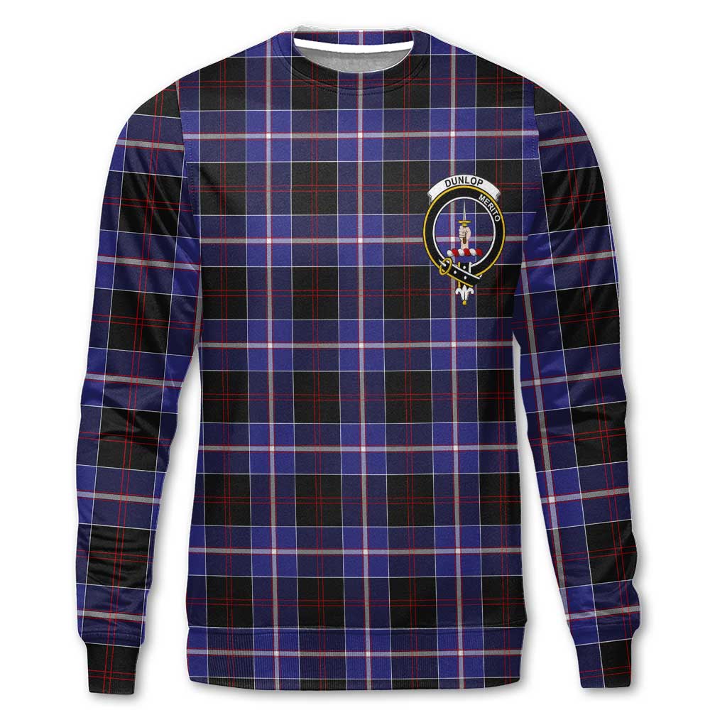 Clan Dunlop Tartan Men Sweatshirt Crest And Plaid Basic Style